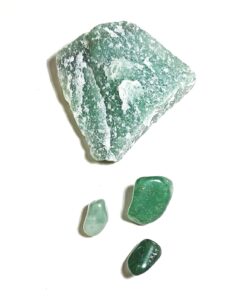 Piedra Aventurina cuarzo verde en bruto y cantos rodados